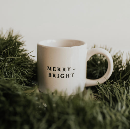 Merry + Bright Stoneware Coffee Mug