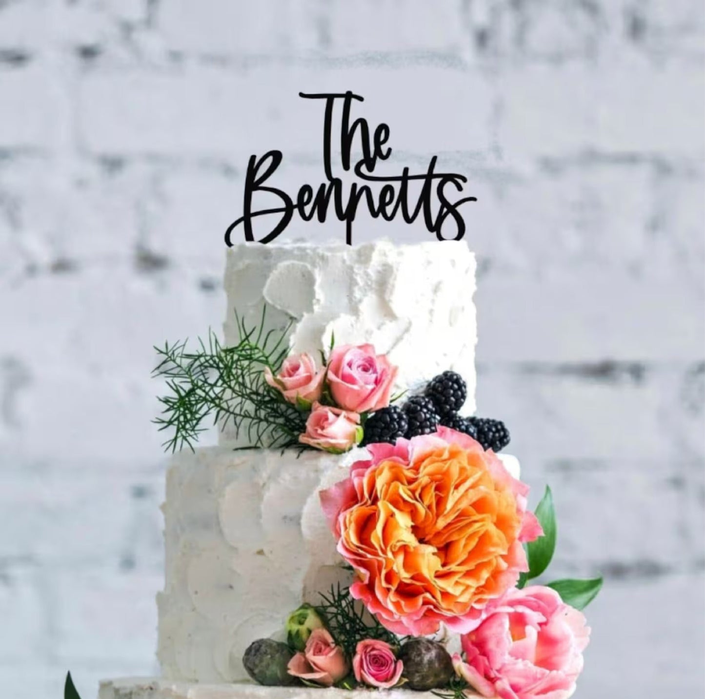 Custom Name Wedding Cake Topper