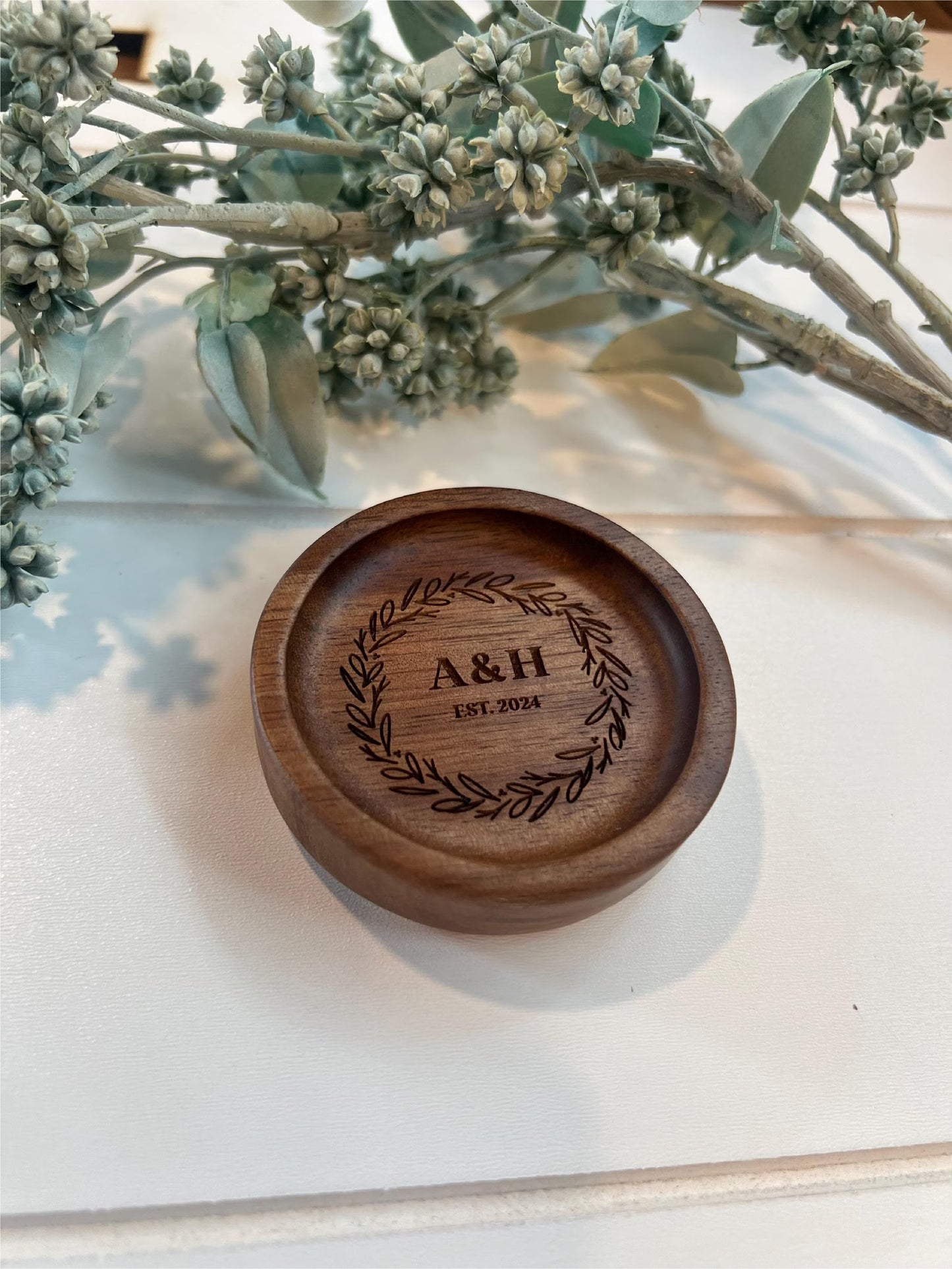 Personalized Wood Ring Dish